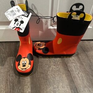 Western Chief Red Mickey Mouse Kids Rain Boots